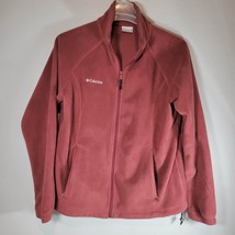 Columbia Womens Fleece Jacket XL Zip Up Mock Neck Long Sleeve Zip Pockets - $20.98