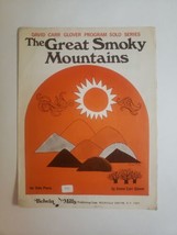 The Great Smoky Mountains by David Carr Glover Vintage 1968 Sheet Music - £6.58 GBP