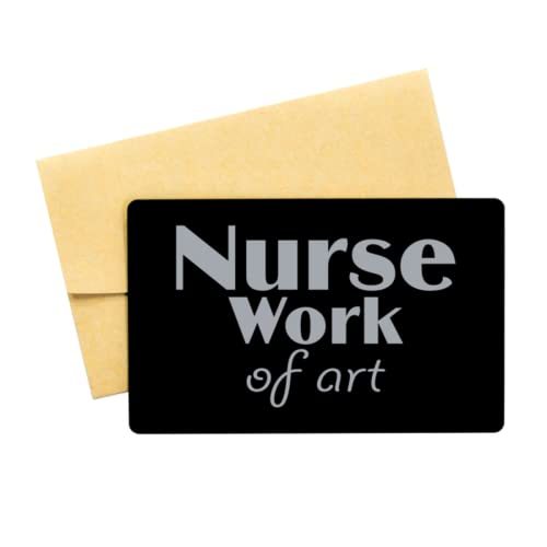 Funny Nurse Black Aluminum Card, Nurse Work of Art, Best Nurse Appreciat... - $16.61