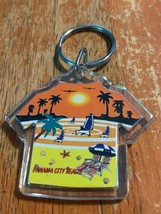 Florida Souvenir Panama City Beach Keychain Bag Clip Ocean Sand Sunset T-shirt - £9.56 GBP