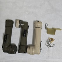 VTG Lot 3 Fulton USGI Angle Flashlights MX99I/U USA Green Tan / Ear Plugs - $731.20 MXN