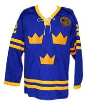 Any Name Number Sweden Hockey Jersey Blue Any Size image 4