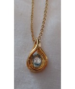 Van Doran© Genuine Blue Topaz Pendant Necklace Vintage - $9.49 CAD
