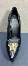 Versace Black Leather Large Medusa Left Shoe Only Size 38 It / 8 Us - $98.99