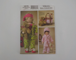 Vogue Craft Pattern #V8176 18&quot;VOGUE Doll Collection Comfydoll Clothes Uncut 2005 - £10.24 GBP