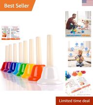 Handbells, Hand Bells Set 8 Note Musical Bells with Colorful Songbook fo... - $38.17