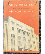 Billy Graham Souvenir Edition New York Crusade 1957 Vtg Booklet Yankee S... - £7.79 GBP