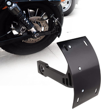 Motorcycle Cured Vertical Side Mount Licese Plate Tag Holder Bracket Black NEW - £25.46 GBP