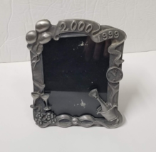 2000 New Year&#39;s Eve Photo Frame 1999 Y2K Vintage Pewter 3D Desk Picture Memories - £4.50 GBP