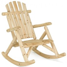 Patio  Wood Rocker Lounge Rocking Chair - £129.89 GBP