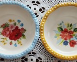 Two (2) Pioneer Woman ~ FLORAL MEDLEY ~ 5.5&quot; Mini Pie Plates ~ Stoneware... - $22.44