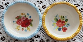 Two (2) Pioneer Woman ~ FLORAL MEDLEY ~ 5.5&quot; Mini Pie Plates ~ Stoneware... - $22.44
