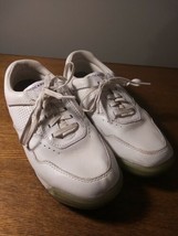 Women&#39;s Lace Up Rockport White Leather APW2614Y Tennis Walking Shoes Sz 8.5 - £16.39 GBP