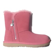 UGG Big Kids Size 6 Womens Sz 7 Bailey Zip Short Boots Suede Pink Rose #... - £96.04 GBP