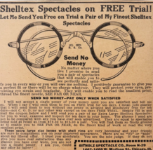 1923 Ritholz Shelltex Glasses Advertisement Vision Chicago Illinois F17L - $19.99