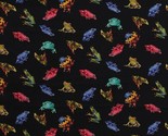 Cotton Frogs Reptiles Toads Poison Dart Frogs Fabric Print by the Yard D... - £9.44 GBP