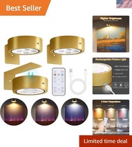 Magnetic Installation LED Picture Lights - 3-Pack Rechargeable &amp; Timer-E... - $552.40 MXN