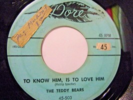 The Teddy Bears-To Know Him, Is To Love Him / Don&#39;t You Worry My L-45rpm-1958-VG - £3.15 GBP