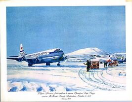 Pan American 1st Class Menu Boeing B377 1st Flight 1957 McMurdo Sound An... - $27.72
