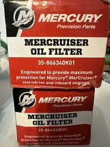 Lot Of 2 Mercury Marine MerCruiser 35-866340K01 oil filter OEM V8 4 cylinder - £23.25 GBP