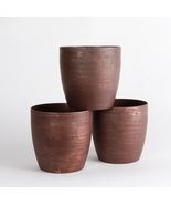 Set of 3 Copper Classic Plant Pots - Gardening Supplies - Outdoor Living - £26.28 GBP