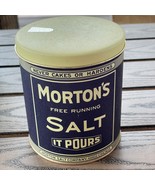 Vintage Morton&#39;s Salt Tin Bristol Ware Faux Pour Spout When It Rains it ... - £15.67 GBP