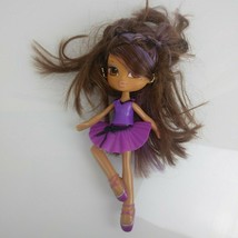 MGA Bratz Kidz Doll Brown Hair Purple Dress Ballet Ballerina 21308 ELE 2... - $19.79