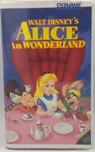 Rare Alice In Wonderland (VHS) Walt Disney&#39;s Black Diamond Classic Old Font - £5.26 GBP