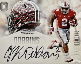 J.K. Dobbins Autograph Signed Ohio State Buckeyes 8x10 Photo Jsa Cert WPP532303 - £70.60 GBP