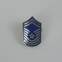 Vintage US Military Blue &amp; Silver Stripes .75&quot; Lapel Hat Pin - $5.45