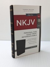 New Nkjv Reference Bible Black Leathersoft Giant Print Red Letter Thomas Nelson - £31.07 GBP
