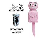 BUBBLEGUM PINK LADY KIT CAT CLOCK 15.5" Free Battery USA MADE Kit-Cat Kl... - $69.99