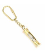 Halloween Brass Sand Timer Necklace Key Ring Maritime Nautical Keychain ... - £14.99 GBP