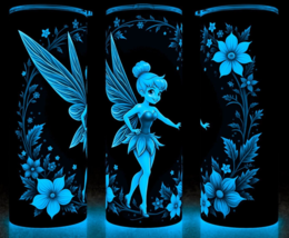 Glow in the Dark Tinker Bell Fairy Butterfly Floral Cup Mug Tumbler 20oz - $22.72