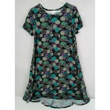 LulaRoe Womens Hi Low Pocket Dress With Multi-Color Retro Design Size Small - $206.22 MXN