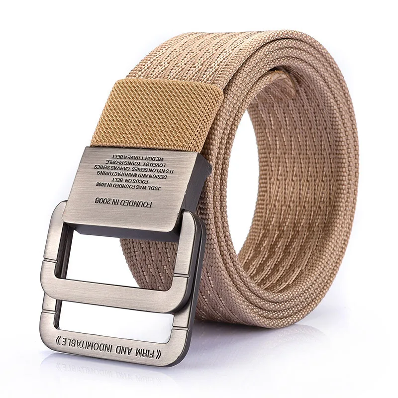 Men Belt Military Equipment Outdoor Tactical Belt Man Double Ring Buckle-120CM - $18.00