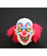 Halloween Clown Mask with hair Creepy Evil Scary SINISTER CLOWN - $19.19 CAD