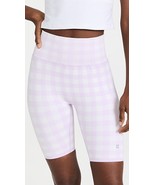 Sweaty Betty Gingham Seamless Biker Shorts Purple White ( S ) - $1,680.06 MXN