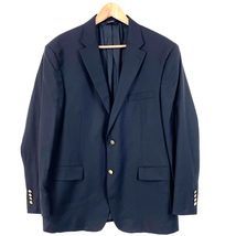 Jos A Bank Signature Collection Mens 43R Wool Blazer Sport Coat Navy Blue Career - £33.03 GBP