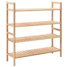 vidaXL Shoe Rack Solid Walnut Wood 27.2&quot;x10.2&quot;x31.9&quot; - $105.74