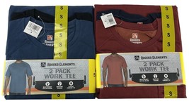 Rugged Elements Men&#39;s 4-Pack Cotton Blend Tee Shirts Red Navy Black &amp; Bl... - $19.99