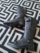 Rieker Ladies Leather Buckle Knee High  Boots Size 39eur/6 Uk Express Sh... - £31.49 GBP