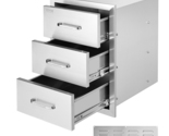 VEVOR Outdoor Kitchen Drawers 16x21.5x18 in, Flush Mount Triple Access &amp;... - $152.99