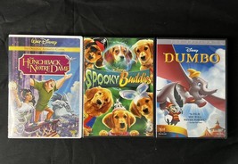 Disney DVD Lot of 3 Hunchback Of Notre Dame Spooky Buddies Dumbo - £7.99 GBP