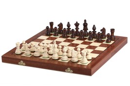 Traditional Folding Wooden Chess Sets, Chess Set &quot;OLYMPIC SMALL&quot;, Board ... - $140.00