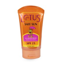 Lotus Herbals Safe Sun Kids Sun Block Cream SPF 25, 100 gm (pack of 2) - £28.21 GBP