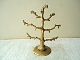 Vintage Gold Color Jewelry Tree Stand &quot; Great Collectible Useable Item &quot; - £19.25 GBP