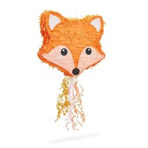 Small Pull String Fox Pinata For Woodland Birthday Party Decorations (16 X 13 In - £31.16 GBP