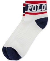 Polo Ralph Lauren Men&#39;s 1 Pair Polo Quarter Socks - White-10-13 - $26.70 CAD