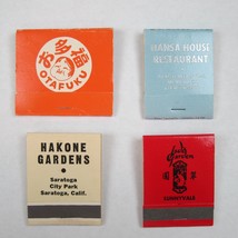 4 Matchbooks Otafuku Tei Hansa House Hakone &amp; Jade Gardens California Re... - $19.99